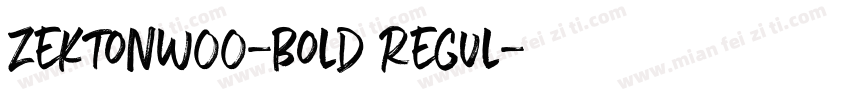ZektonW00-Bold Regul字体转换